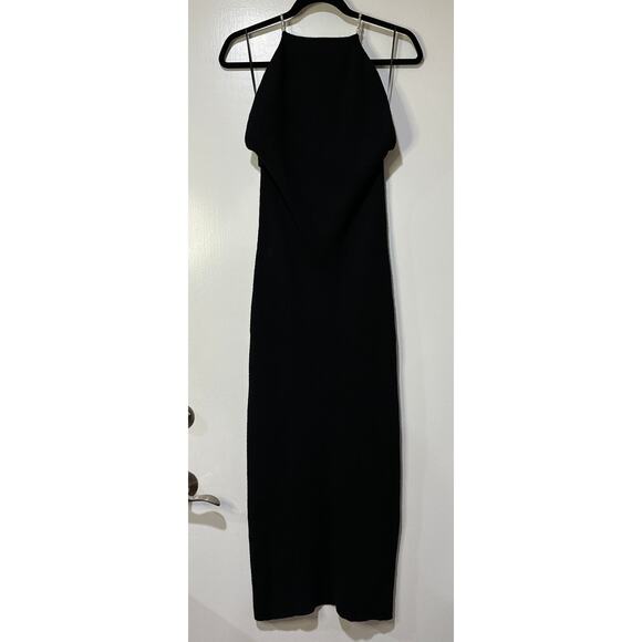 Favorite Daughter Imitation Pearl Strap Dress Black Size XL NWT Ribbed Knit - Picture 2 of 15